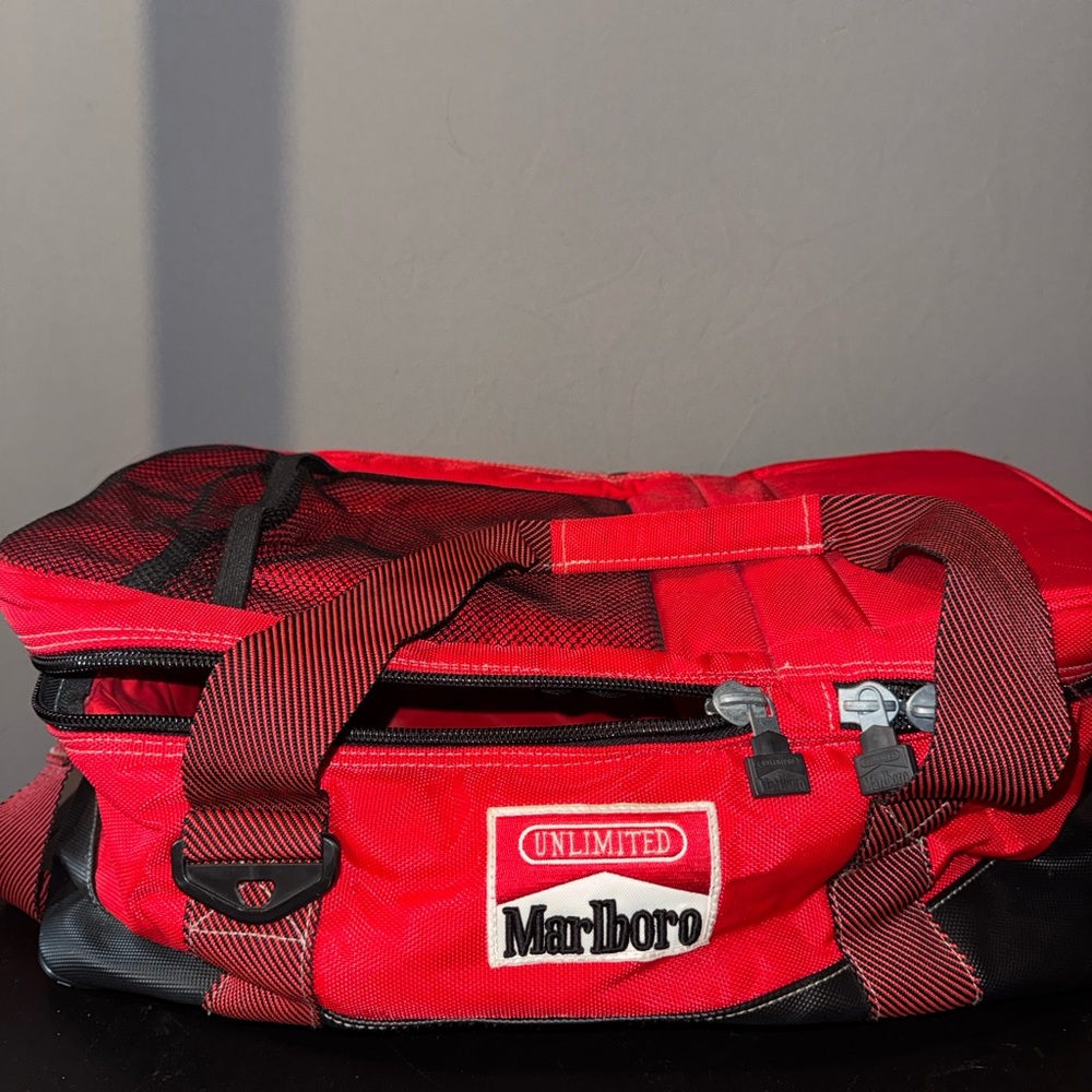 Marlboro Unlimited Red and Black Duffel cooler Bag